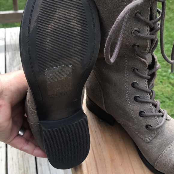 ALDO boots lace up suede nice boot like new size 5 - Picture 4 of 5